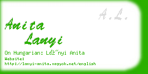 anita lanyi business card